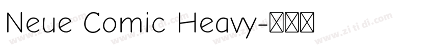Neue Comic Heavy字体转换